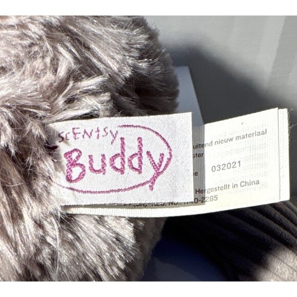 Scentsy Buddy Sloth Plush Toy Grey With Silver Bow & Star Emblem - Picture 4 of 9